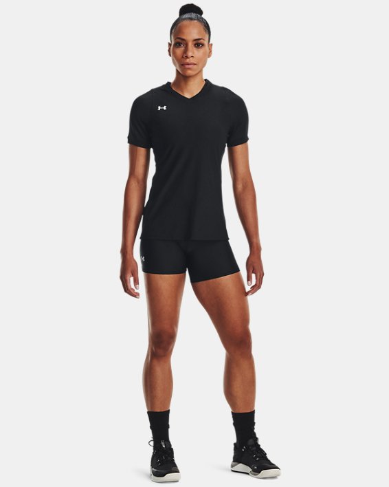 Women's UA Volleyball Powerhouse 2.0 Short Sleeve Jersey, Black, pdpMainDesktop image number 2